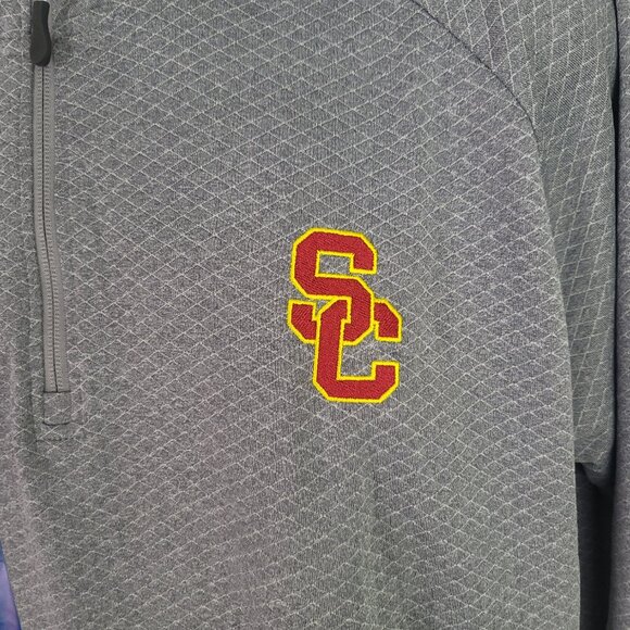 Champions USC TROJANS 1/4 ZIP Pullover Jacket Shirt Multi Sizes - Picture 6 of 12